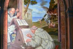 21-5 The Medieval Scribe Mural Depicts A Monk of the Middle Ages Copying A Manuscript In McGraw Rotunda New York City Public Library Main Branch